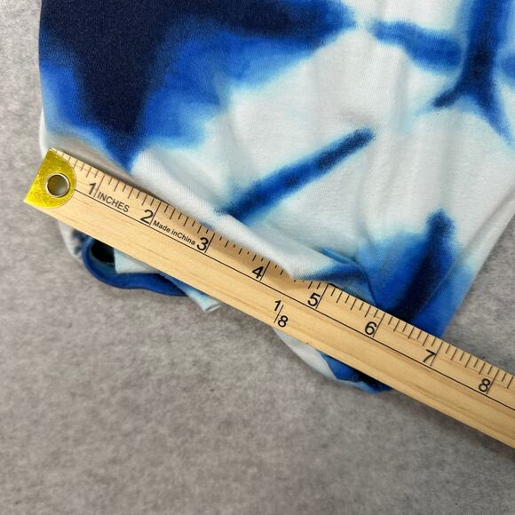 FP Movement Hot Shot Crossover Harem Pants SZ M Blue White Tie Dye Elastic Waist - Picture 11 of 11